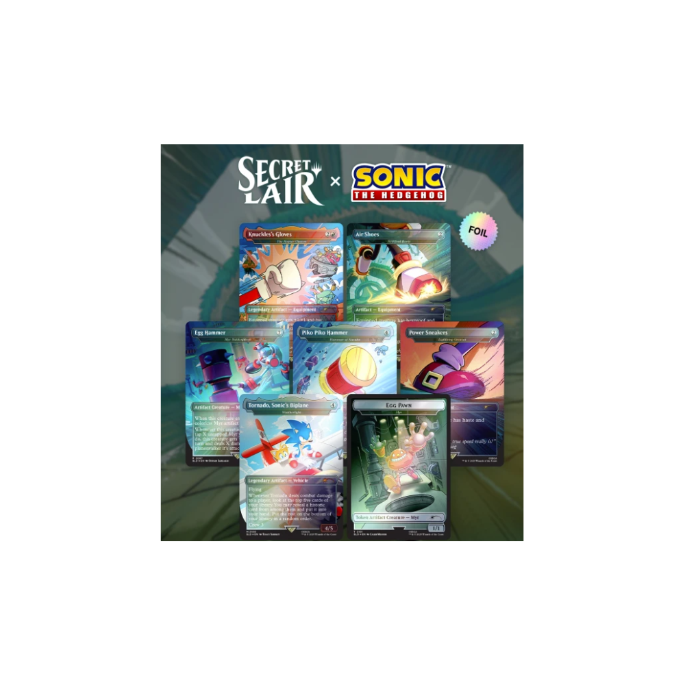 Magic: The Gathering Secret Lair X Sonic – Turbo Gear Foil