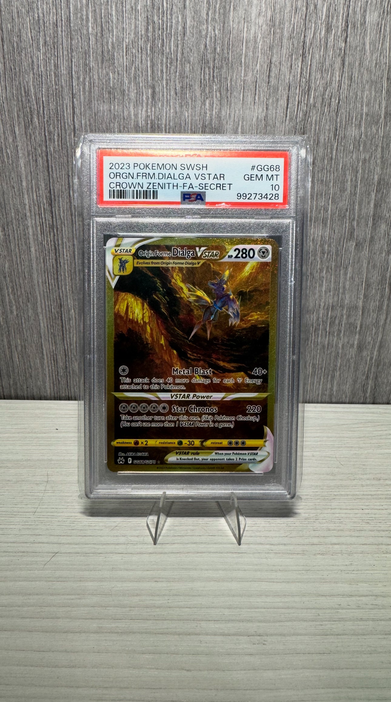 2023 Pokémon SWSH Origin Forme Dialga VSTAR Crown Zenith FA Secret PSA 10
