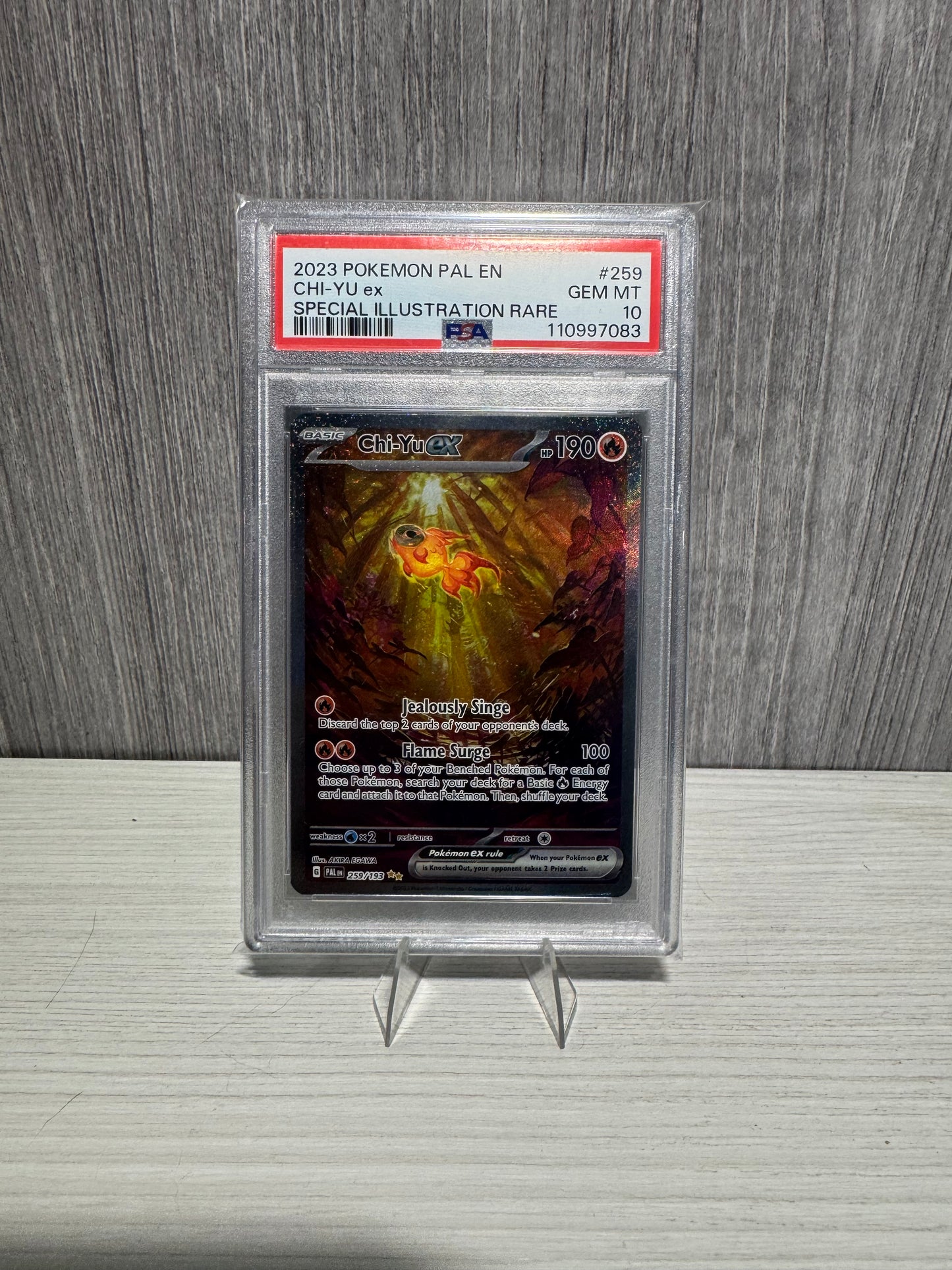 Pokemon 2023 Chi-Yu ex 259/193 Full Art SIR Paldea Evolved GEM MINT PSA 10